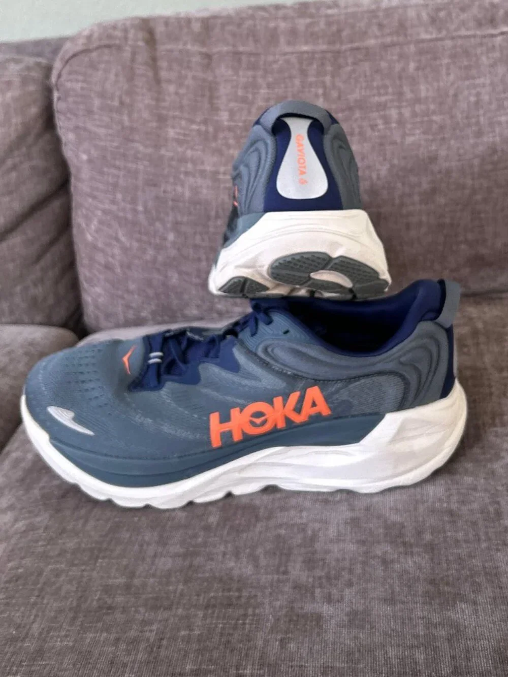 HOKA GAVIOTA 6 SNEAKERS ~ size 14 Wide ~ Blue